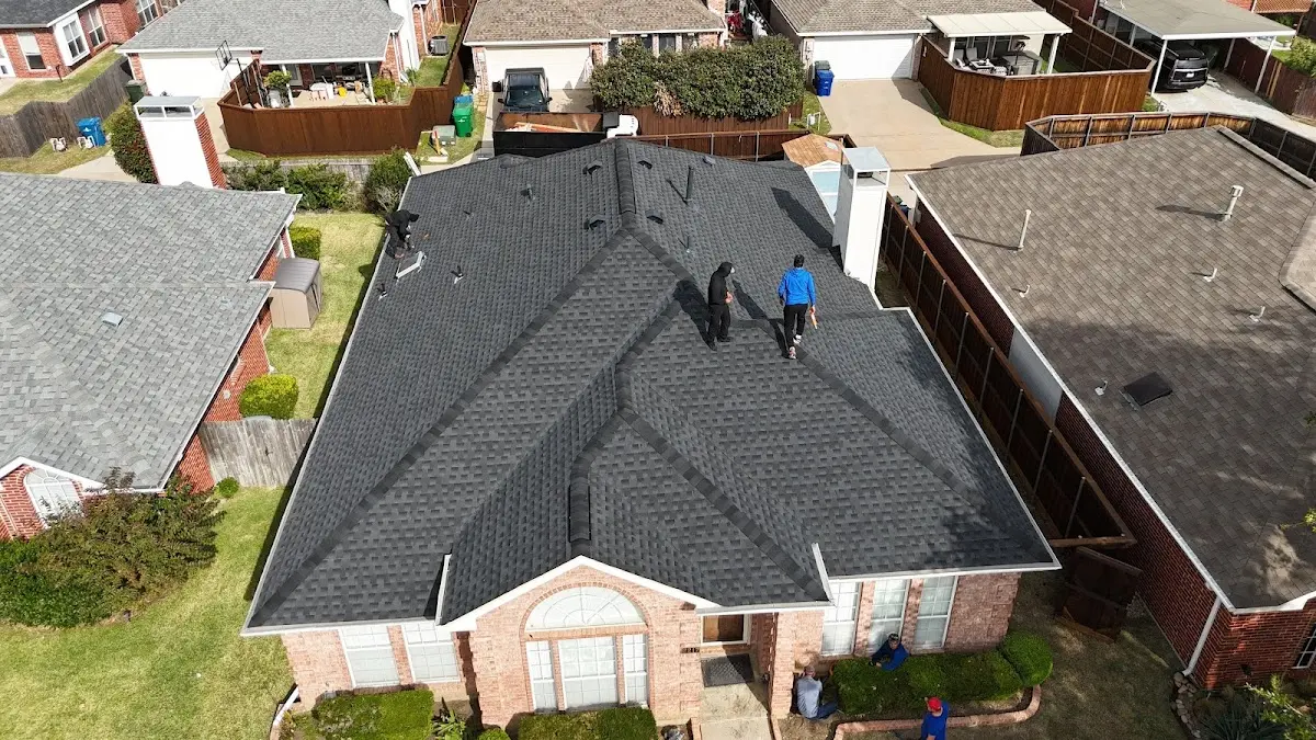 Commercial Roofing work in progress on a Friendswood property